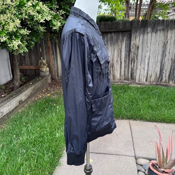 Marc Ecko Cut & Sew Deadly Threads Black Lightweight Boomer Jacket Men's Large - Picture 5 of 11